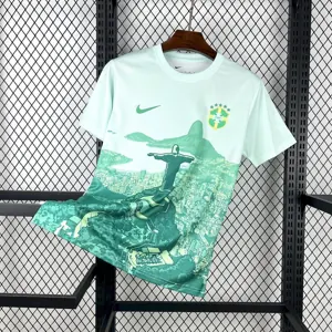 2025 Brazil Cristo Redentor Green Special Edition T-Shirt Football Apparels Soccer AAAAJersey Y