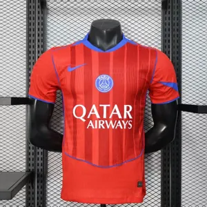 25-26 PSG Third Away Kit Player Version Red Summer Sports Shirts AAAAJersey Dropship Yupoo