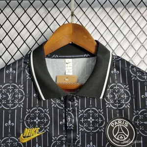 24-25 PSG Paris LV Joint Edition Kit Black POLO été Sports Shirt AAAAJersey Supplier Yupoo 5