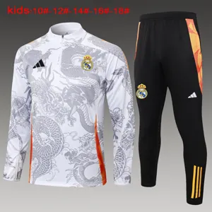 24-25 Real Madrid Kids Long Sleeve Training Suit Football Shirts