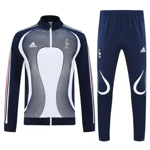 25-26 France Local Retro Football Tracksuits Long Jacket Suits