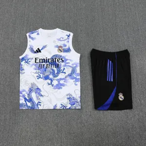 25-26 Real Madrid Blue Dragon Training Kits Football Vest Suits 1