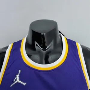 75th Anniversary Davis #3 Los Angeles Lakers Jordan Purple NBA Jersey 4