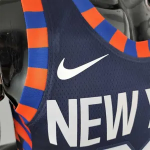 New York Knicks RANDLE #30 Striped NBA Jersey 3