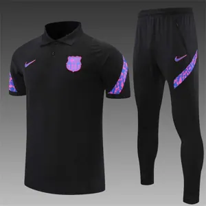 Barcelona Polo black purple-logo