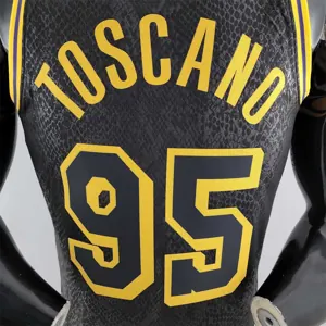 TOSCANO#95 Los Angeles Lakers black NBA jersey 3