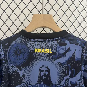 24-25 Brazil Dark Blue Jesus Kid Kits Youth Apparels AAAAJersey Supplier Yupoo 3