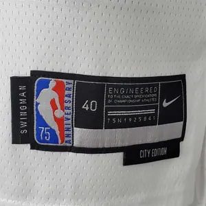 75th Anniversary 2202 Season Oklahoma City Thunder WESTBROOK#0 City Edition White NBA Jersey 4