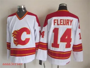 Calgary Flames retro ice hockey jersey M-3XL 卡加利火焰队复古冰球服 2