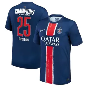 24-25 PSG Home Champions of Europe 2025 Kit Football T-Shirt AAAAJersey Wholesale Yupoo-1 2