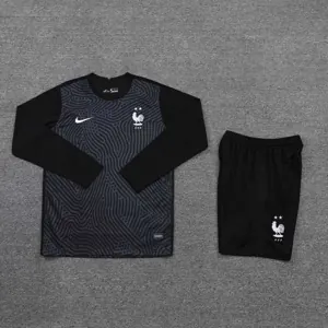 2021 France black goalkeeper long sleeve 10