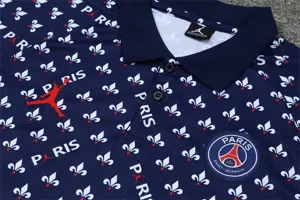 Polo Jordan PSG sapphire blue and white print 14