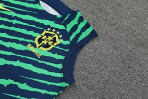 2022 Brazil vest training suit green 10