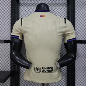 25-26 Barcelona Away Kit Football Player Version Long Sleeve Summer Shirt AAAAJersey Supply Yup 1