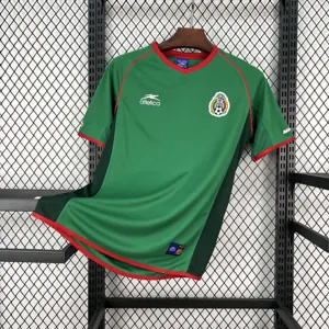 2002 Mexico Mens Home Football Retro Kit Vintage T-Shirt AAAAJersey Wholesale Yupoo 8