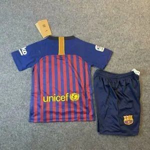 18-19 Barcelona Home Retro Kid Kits Youth Apparels Soccer AAAAJersey Yupoo 1