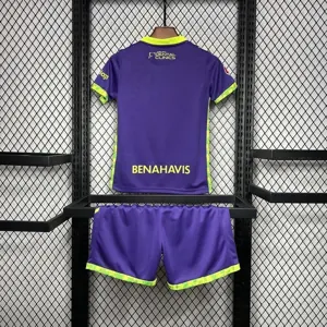 24-25 Malaga Away Kid Kits Youth Apparels Football AAAAJersey Yupoo 4