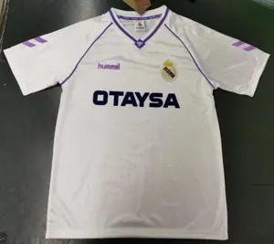 90-91 Real Madrid Home Retro Kit Vintage Shirt Soccer AAAAJersey Yupoo