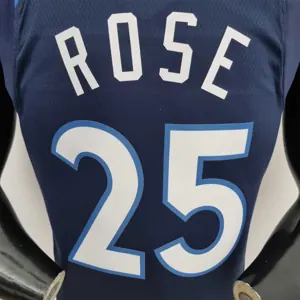 75th Anniversary Minnesota Timberwolves Rose #25 Royal Blue NBA Jersey 8