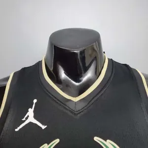 New Bucks Jordan Antetokounmpo #34 Theme Edition Black 4
