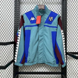 25-26 Barcelona x Kappa OG Style Green Windbreaker Jacket AAAAJersey Supplier Yupoo