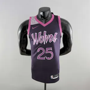 Minnesota Timberwolves ROSE#25 Black and Purple NBA Jersey