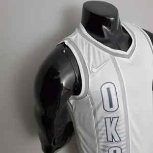75th Anniversary 2202 Season Oklahoma City Thunder ANTHONY#7 City Edition White NBA Jersey 4