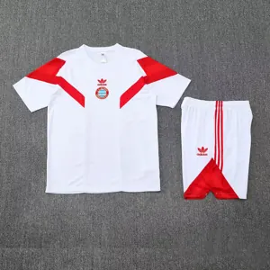 25-26 Bayern Munich Original White Training Kits Football Tracksuits 1