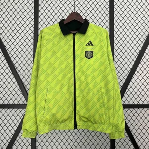 2024 Manchester United Trench Coat Reversible Windbreaker Double-Sides Jacket 3
