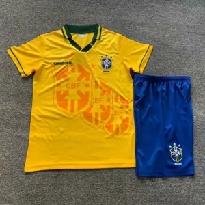 1994 Brazil Home Retro Kids Kits World Cup Shirt Soccer Jerseys Yupoo 4