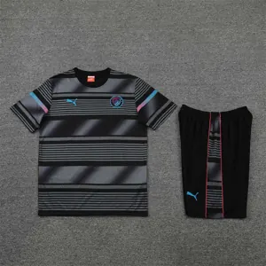 22-23 Manchester City Training Wear Short Sleeve Kit Black 16