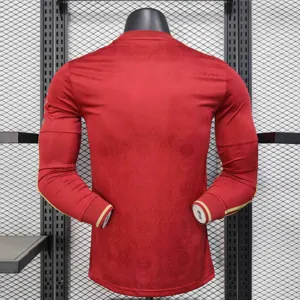 25-26 Bayern Munich 125th Anniversary Red Long Sleeve Player Version Shirt AAAAJersey Dropship 1