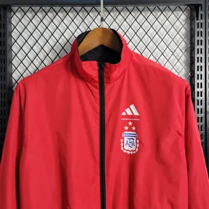 2024 Argentina Red and Black Reversible Windbreaker Double-Sides Jacket Supllier Yupoo 11