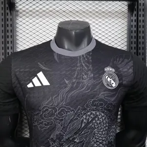 25-26 Real Madrid Black Dragon 2 Special Edition Kit Player Version Shirt AAAAJersey Wholesale 3