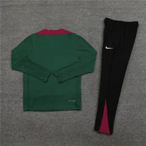 24-25 PSG Green Player Version Long Sleeve Training Suit Football Shirts 1