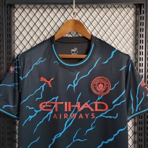 23-24 Manchester City Third away size S-4XL Soccer Jerseys 4