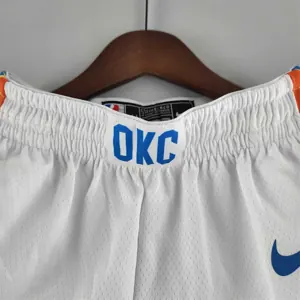 Oklahoma City Thunder NBA Shorts White 8