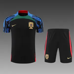 2022 Portugal Training Suit Short Sleeve Kit Black 11