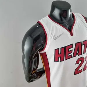 75th Anniversary Miami Heat BUTLER#22 White NBA Jersey 3
