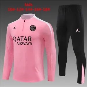 24-25 PSG Kids Player Long Sleeve Training Suit Football Shirts