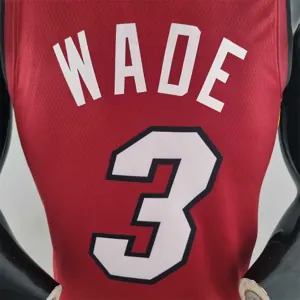 75th Anniversary Miami Heat Jordan WADE #3 Burgundy NBA Jersey 5