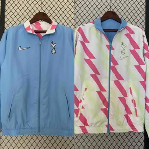 23-24 Tottenham Hotspur Reversible Windbreaker White&Blue Double-Sides Soccer Jerseys For Sale