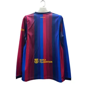 26-27 Barcelona Mens Home Kit Football Long Sleeve T-Shirt AAAAJersey Supply Yupoo 4 4