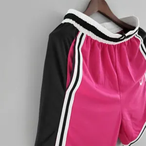 2022 Miami Heat NBA US Training Shorts Pink Black 5