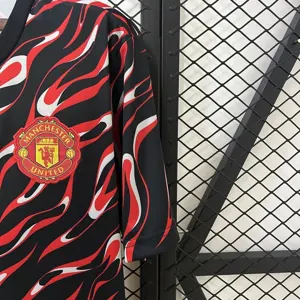 25-26 Manchester United Pre-Match Red Kit Soccer T-Shirt AAAAJersey Dropship Yupoo 6