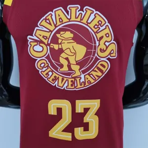 2022 Cleveland Cavaliers JAMES#23 Urban Edition Red NBA Jersey 3