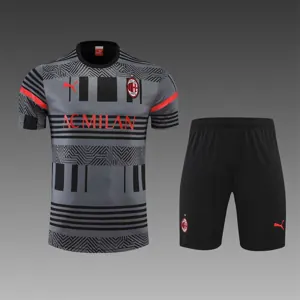 22-23 AC Milan Training Suit Short Sleeve Kit Grey 13