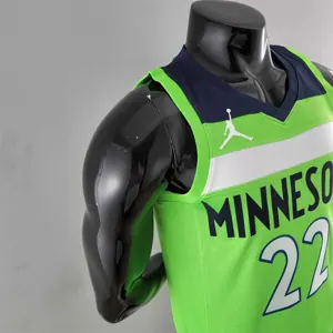 Minnesota Timberwolves Wiggins#22 Air Jordan NBA Jersey Blue 8