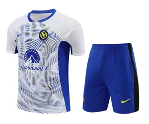 23-24 Inter Milan Short Sleeve Kits White&Blue Training Suits Cheap Jerseys Yupoo