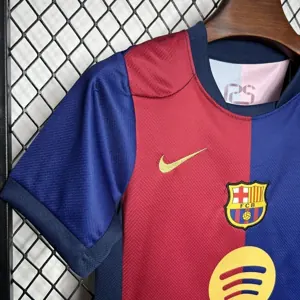 24-25 Barcelona Home Kid Kits Youth Apparels Soccer AAAAJersey Yupoo 3